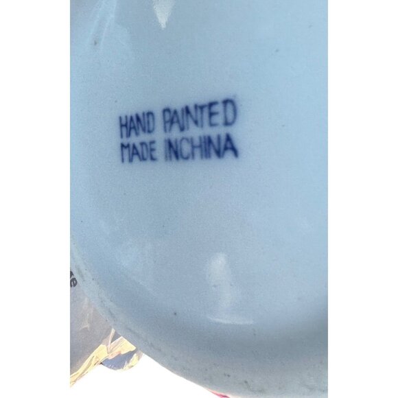 Chinese VTG Teapot Hand Painted Blue White Duck Wrapped Handle With Lid - Picture 7 of 12